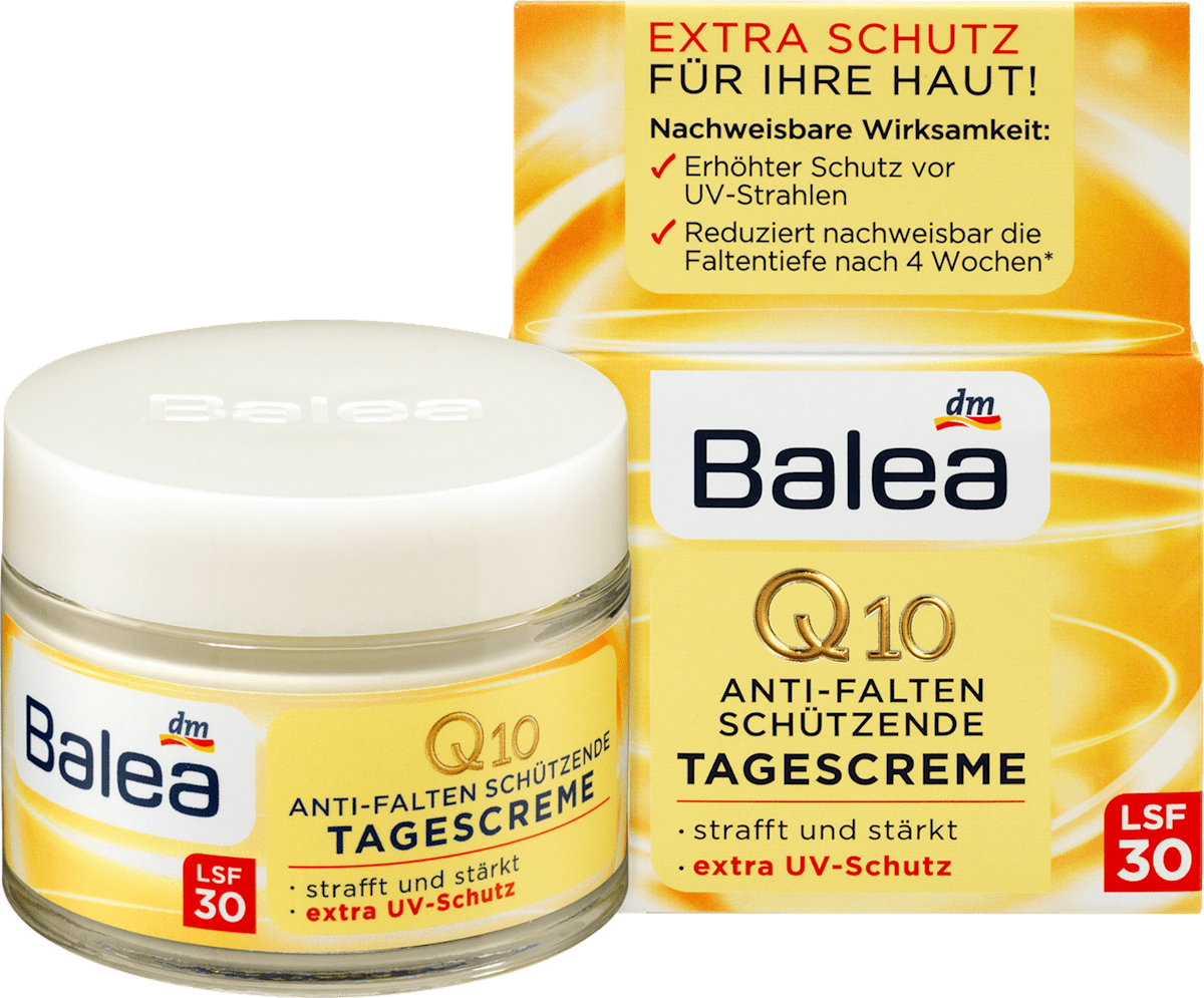 Balea Tagescreme Q10 Anti Falten Schützende Tagespflege LSF 30, 50 ml