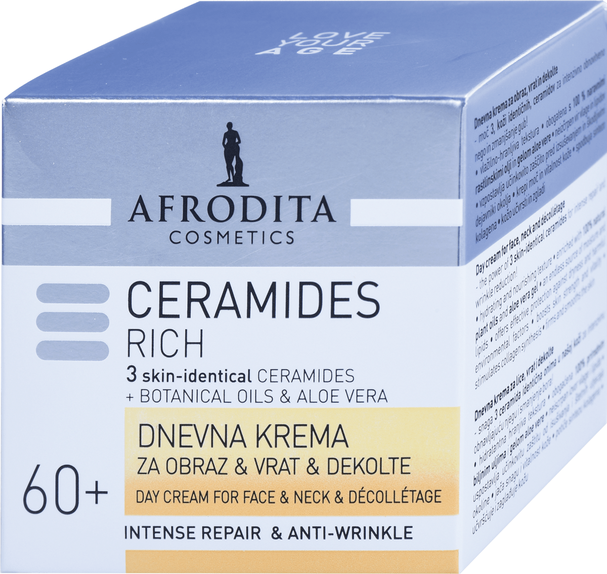 AFRODITA Ceramides Rich dnevna krema, 60+, 50 ml dm.hr