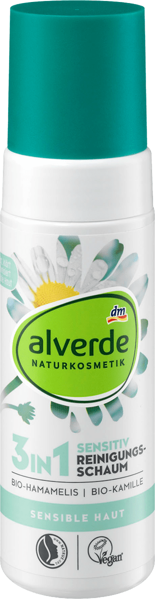 alverde NATURKOSMETIK 3u1 Sensitiv pena za pranje lica – lešnik i kamilica,  150 ml povoljna online kupovina | dm.rs