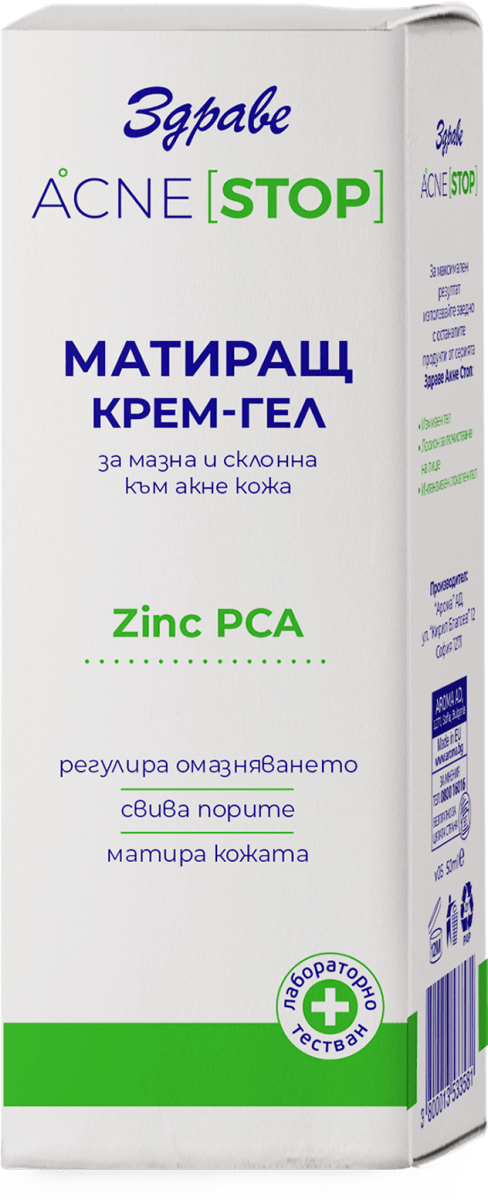 Здраве Матиращ крем-гел Акне Стоп, 50 ml Пазарувай трайно изгодно онлайн