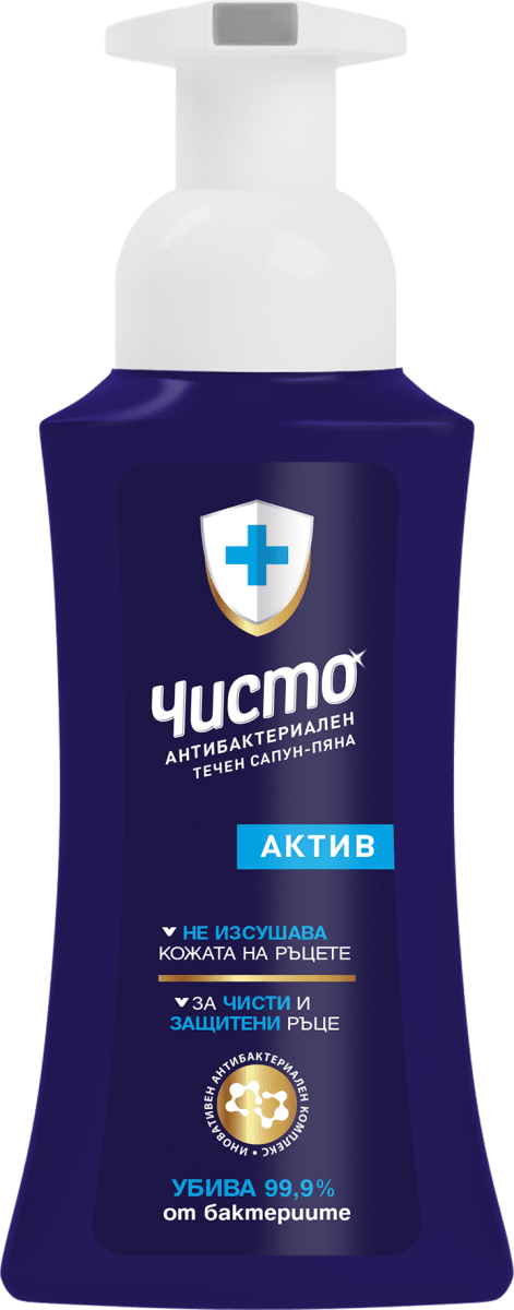Чисто Антибактериален течен сапун Актив, 300 ml Пазарувай трайно ...