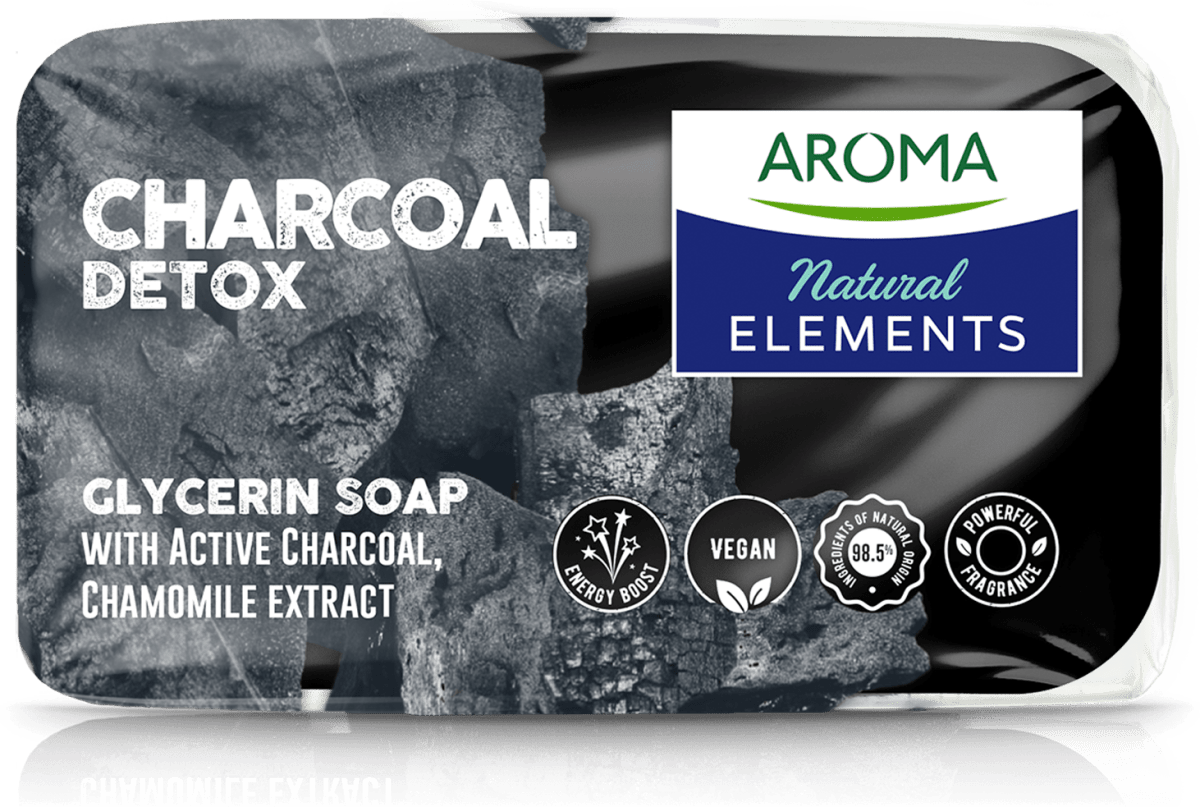 AROMA Глицеринов сапун Charcoal Detox, 100 g Пазарувай трайно изгодно