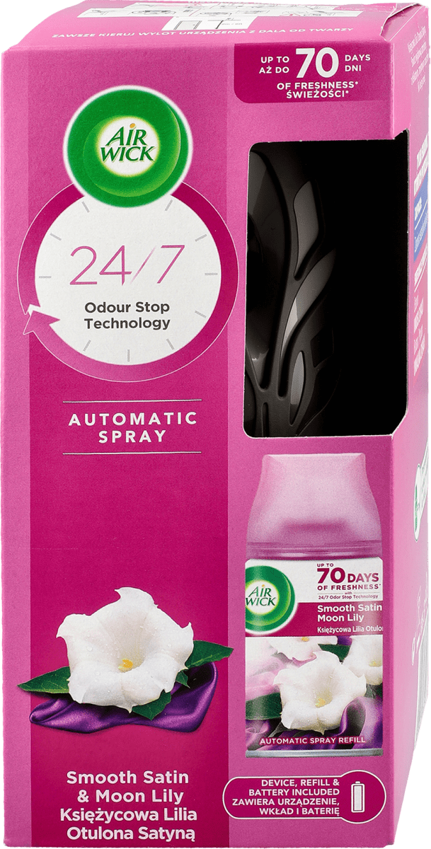 AirWick Komplet automatycznego odświeżacza powietrza Księżycowa Lilia