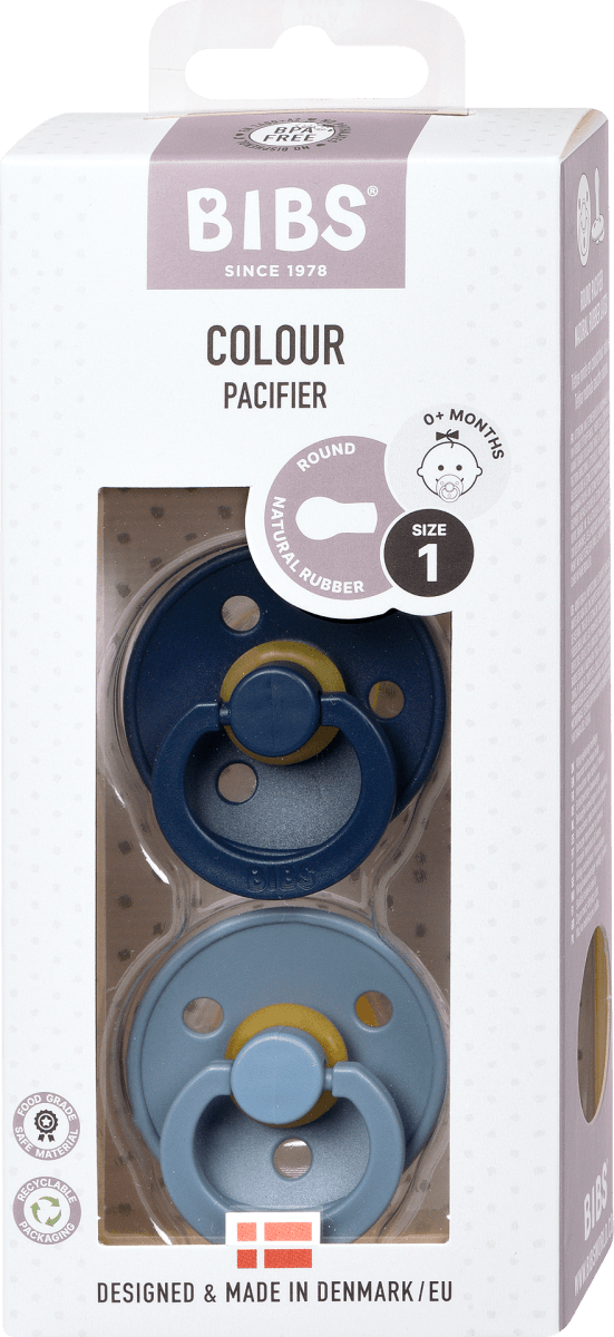 BIBS Colour dudlík z přírodního kaučuku, 06 měsíců, 2 ks dm.cz