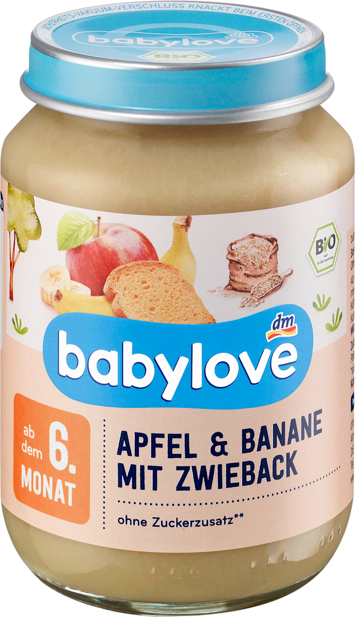 babylove Babybrei Apfel &amp; Banane mit Zwieback, 190 g | dm.at