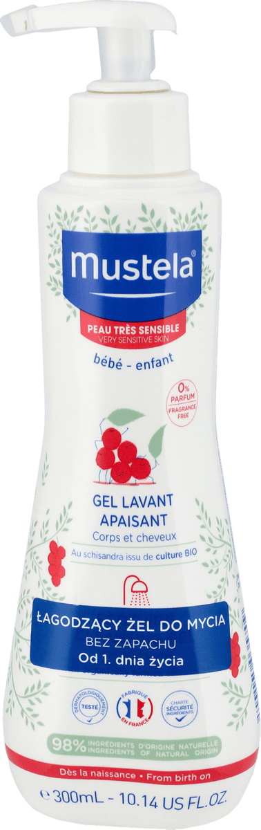 Mustela Łagodzący żel do mycia, 300 ml kupuj online, zawsze w ...