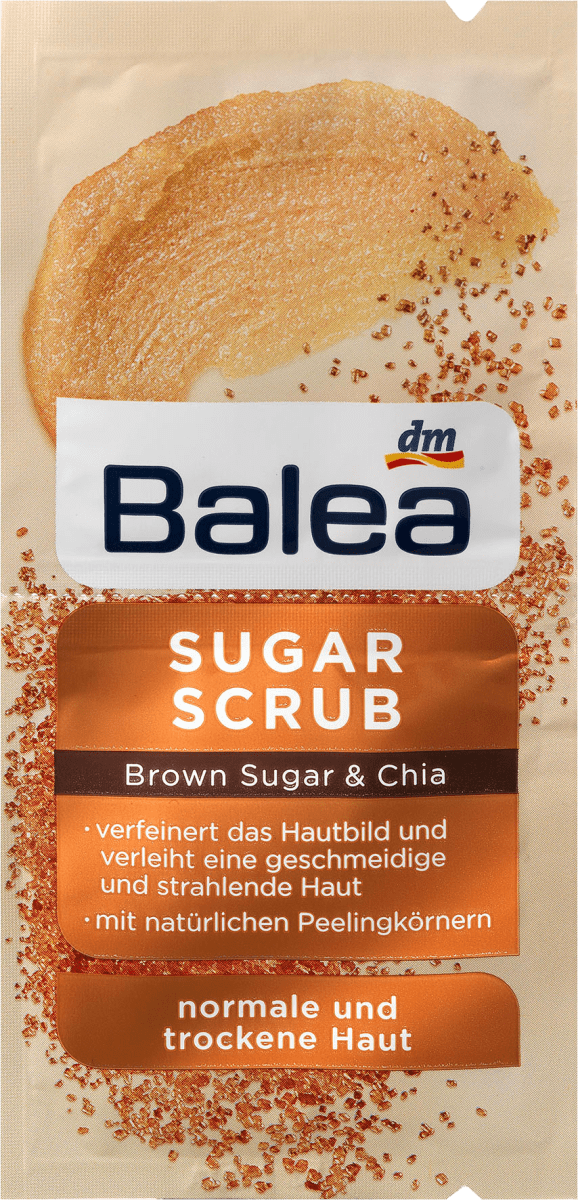 Peeling Sugar Scrub Brown Sugar & Chia, 16 ml