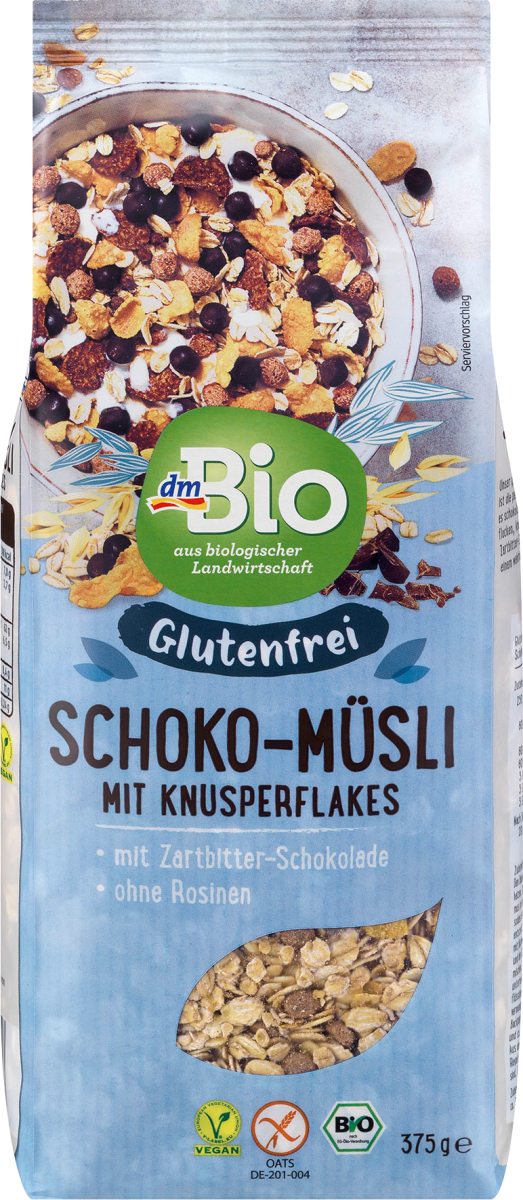 dmBio Schokomüsli mit Knusperflakes glutenfrei, 375 g dauerhaft günstig ...