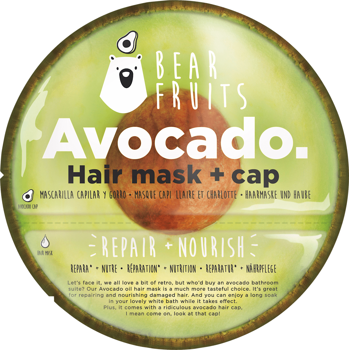 Bear Fruits Haarmaske Avocado, Hair mask + cap, 20 ml dauerhaft günstig