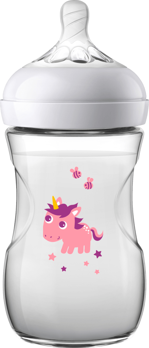 Avent Flasche Natural 2.0 lila mit Silikonsauger 0-6M. 260ml, 1 St