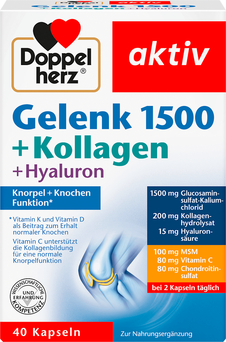 Gelenk + Kollagen + Hyaluron, 40 Kapseln, 46 g