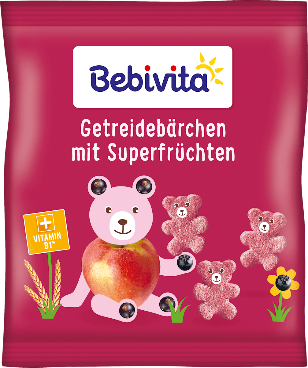 Kindersnack Getreide-Bärchen mit Superfrüchte, ab 1 Jahr, 30 g