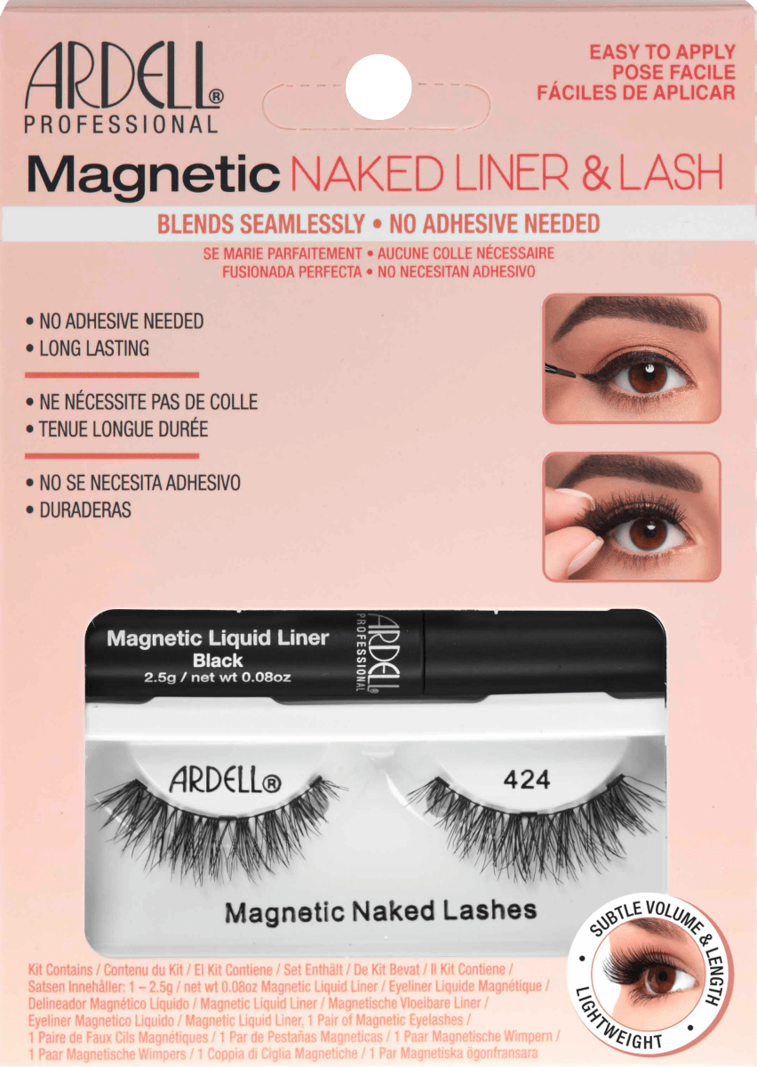ARDELL Künstliche 424 Magnetic Naked (1 Paar)+ Eyeliner Liquid Magnetic Black, 1 St dauerhaft günstig online kaufen | dm.de