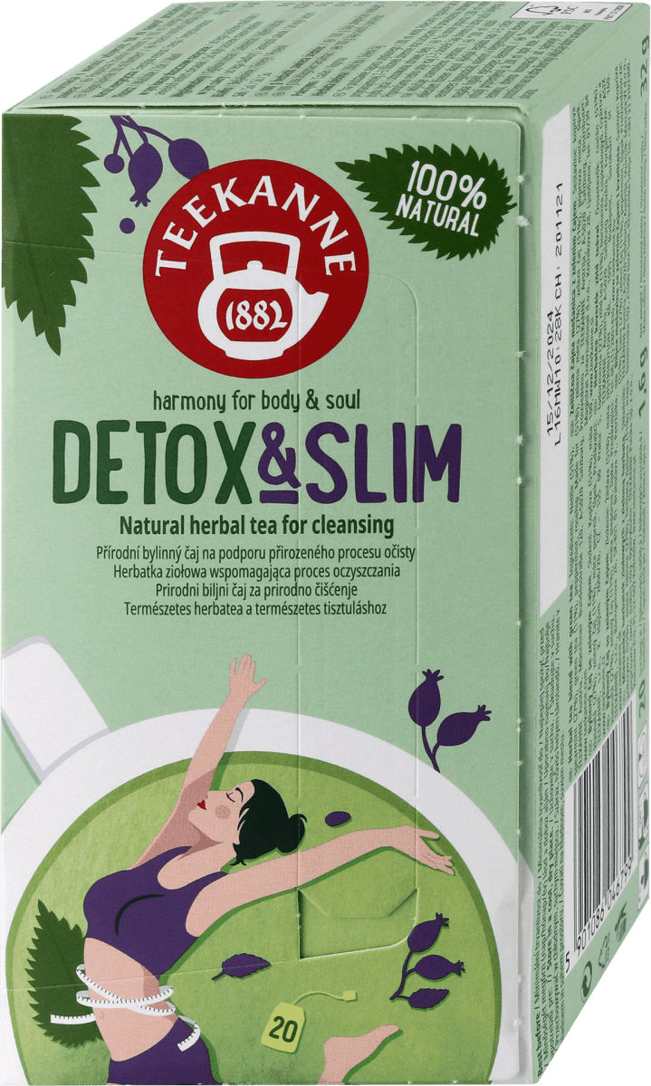 Teekanne Detox & Slim čaj, 30 g kupujte online po uvijek povoljnim
