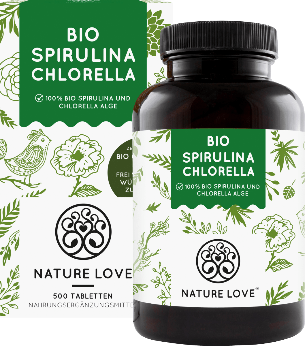Nature Love Bio Spirulina + Bio Chlorella Tabletten 500 St., 247 g dauerhaft günstig online