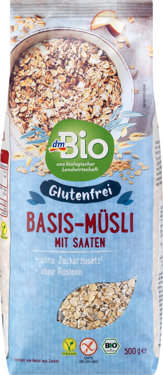 dmBio BasisMüsli mit Saaten glutenfrei, 500 g dauerhaft günstig online