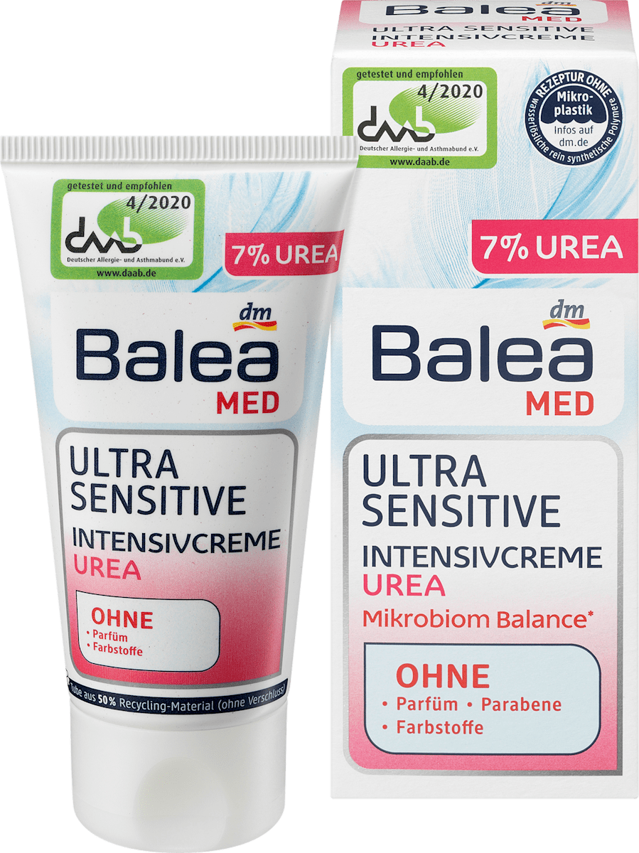 Balea MED Intensivcreme Ultra Sensitive mit Urea (7), 50 ml dauerhaft