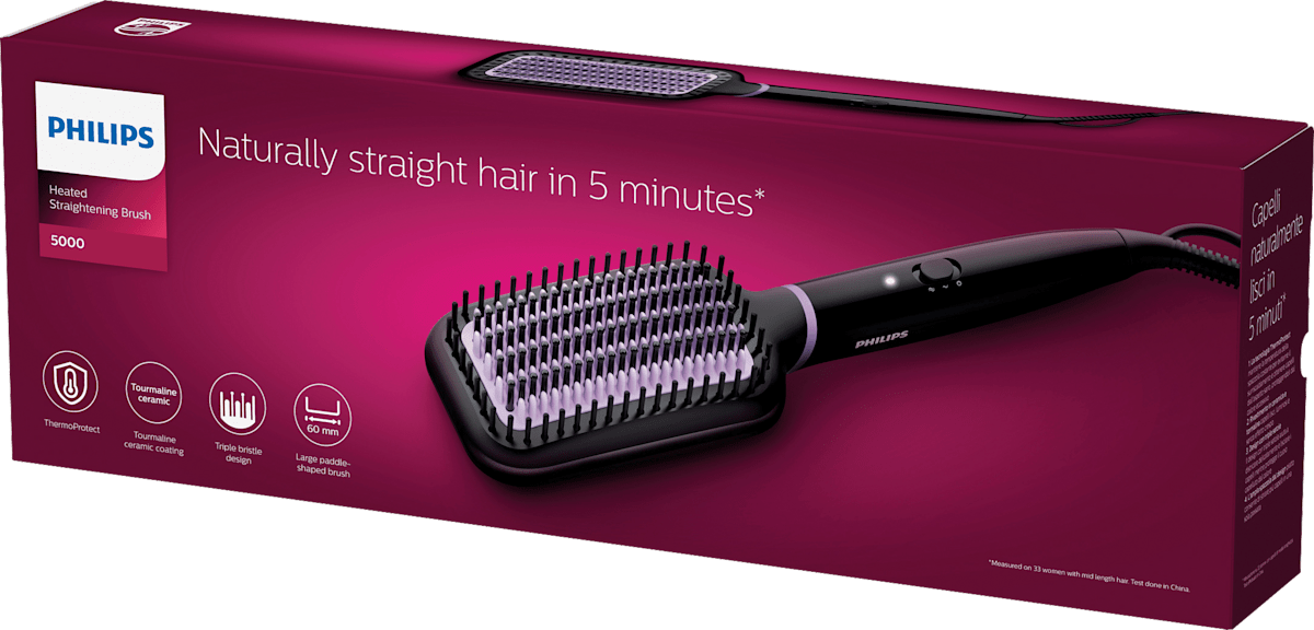 Digiquest BRUSHY Glättbürste 55W – Mit Digitaler Temperaturanzeige, Einstellbar 80–230°C, Schnellaufheizung, Auto-Off