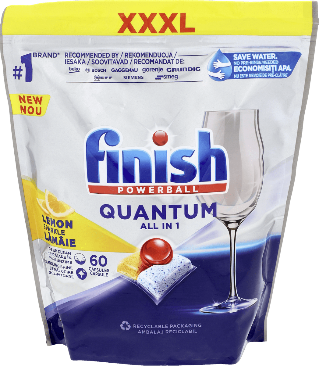 Finish Kapsułki do zmywarek Quantum All in One cytrynowe, 60 szt. kupuj ...