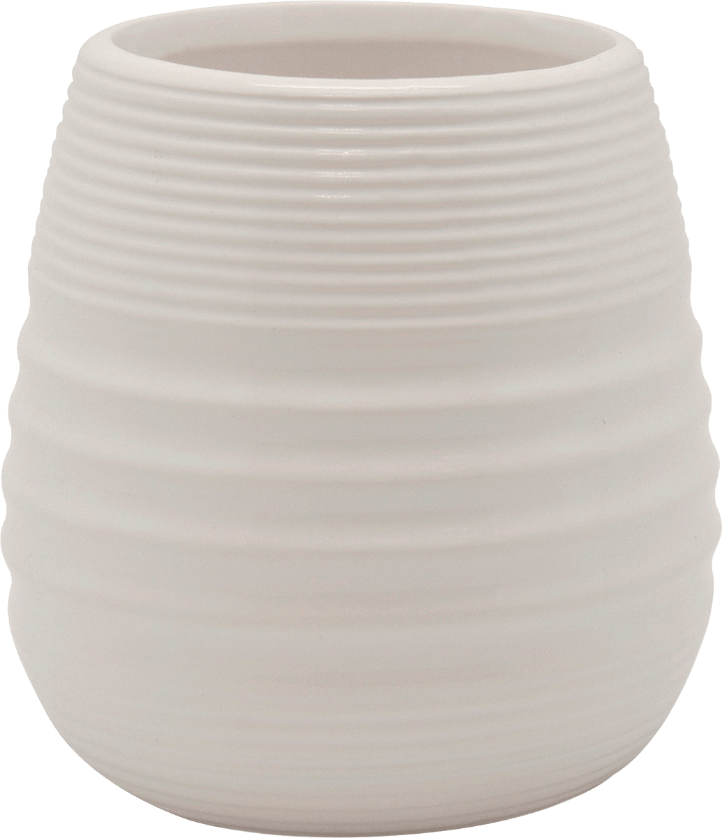 Mundbecher gerillt weiß, 1 St