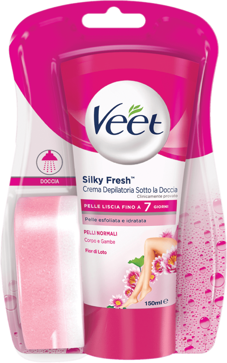 Veet Silky Fresh Crema depilatoria sotto la doccia pelli normali 150