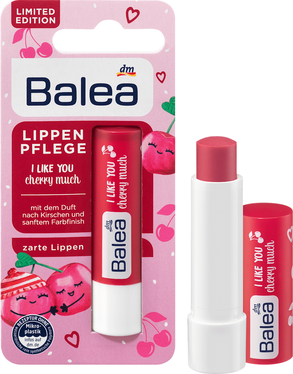 Balea Lippenpflege i like you cherry much, 4,8 g dauerhaft günstig