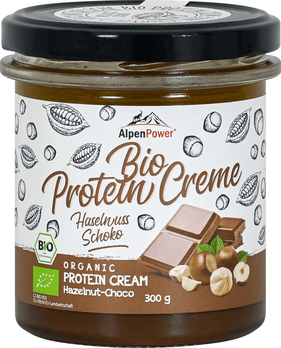 AlpenPower Bio Protein Creme Haselnuss Schoko, 300 g dm.at