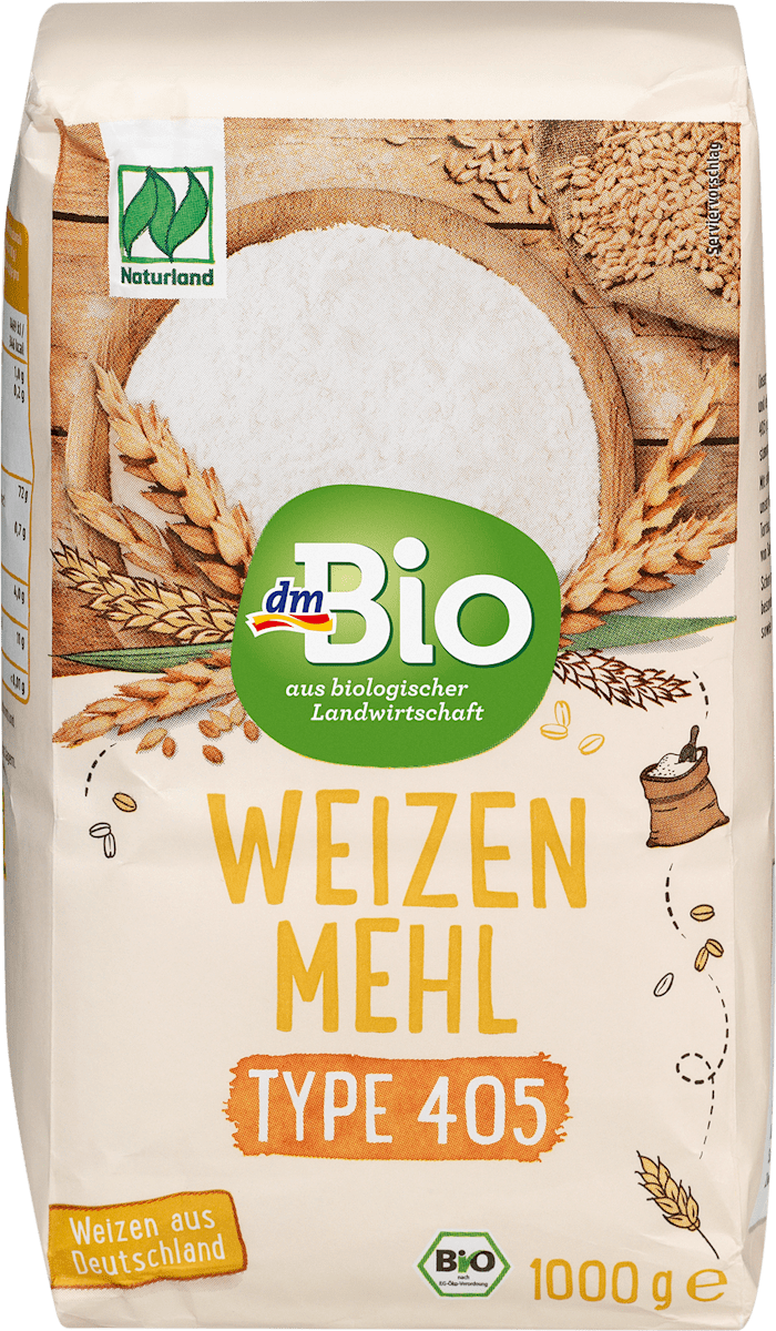 dmBio Mehl, Weizenmehl Type 405, Naturland, 1000 g dauerhaft günstig