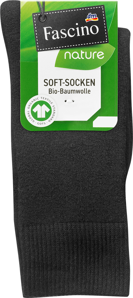 Fascino SoftSocken mit BioBaumwolle, Gr. 3538, schwarz, 1 St