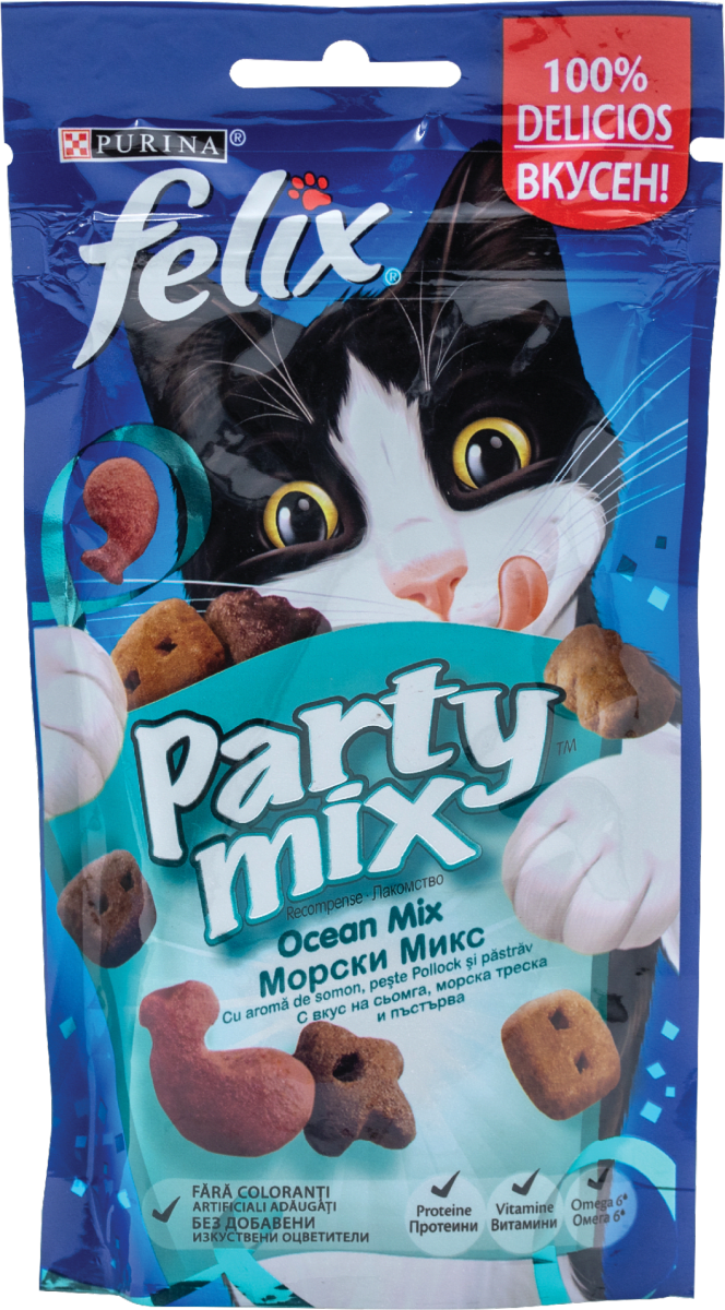 Felix Dopunska hrana za odrasle mačke party mix Ocean mix, 60 g