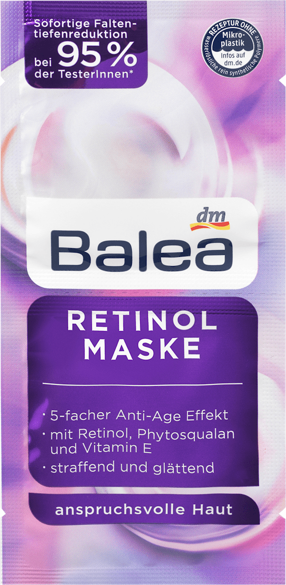 Balea Antiage maska za lice retinol, 16 ml dm.hr