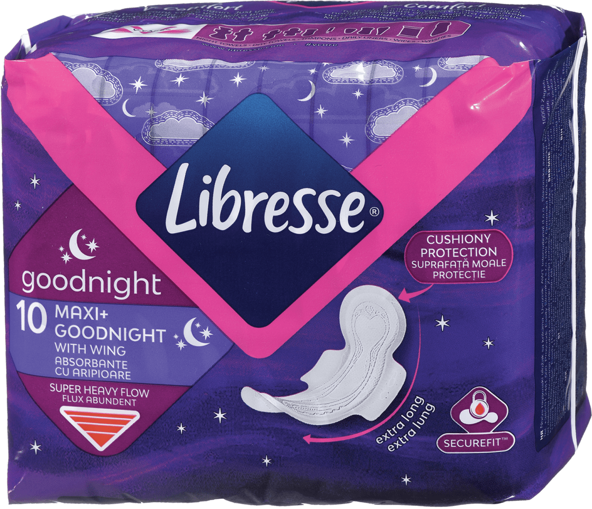 Libresse goodnight higijenski ulošci s krilcima maxi+ goodnight, 10