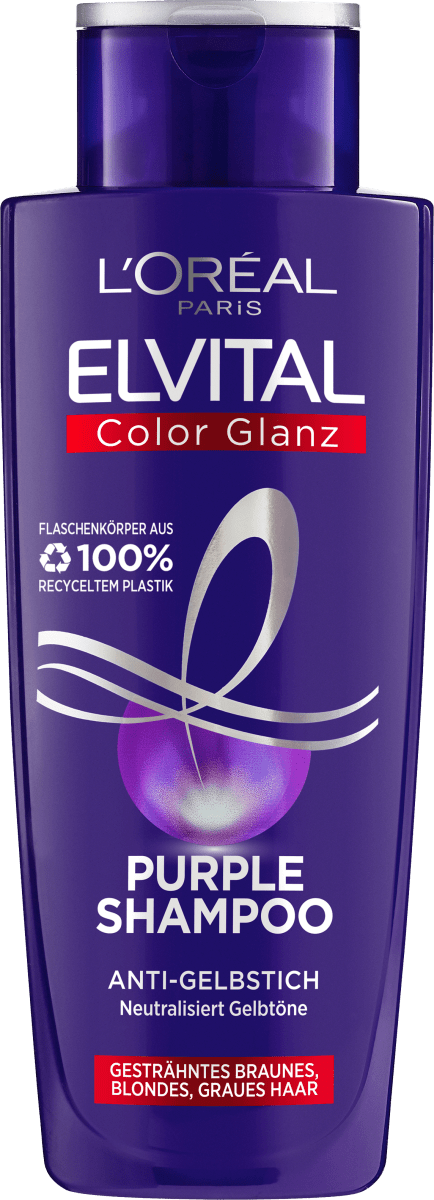 sko Ingen måde Solskoldning L'ORÉAL PARiS ELVITAL Shampoo Color Glanz Purple, 200 ml dauerhaft günstig  online kaufen | dm.de