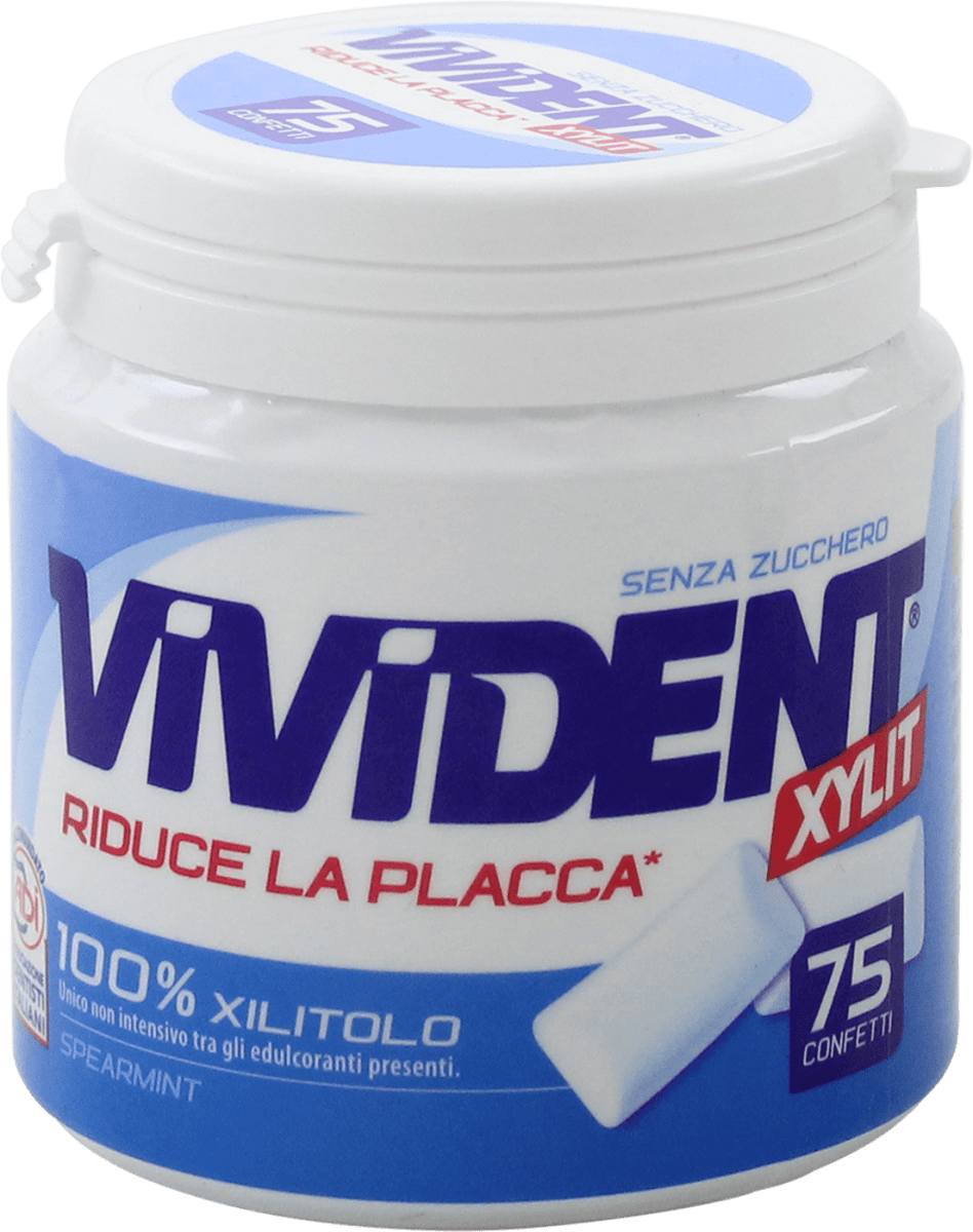 VIVIDENT Chewing gum senza zucchero, 104 g Acquisti online sempre