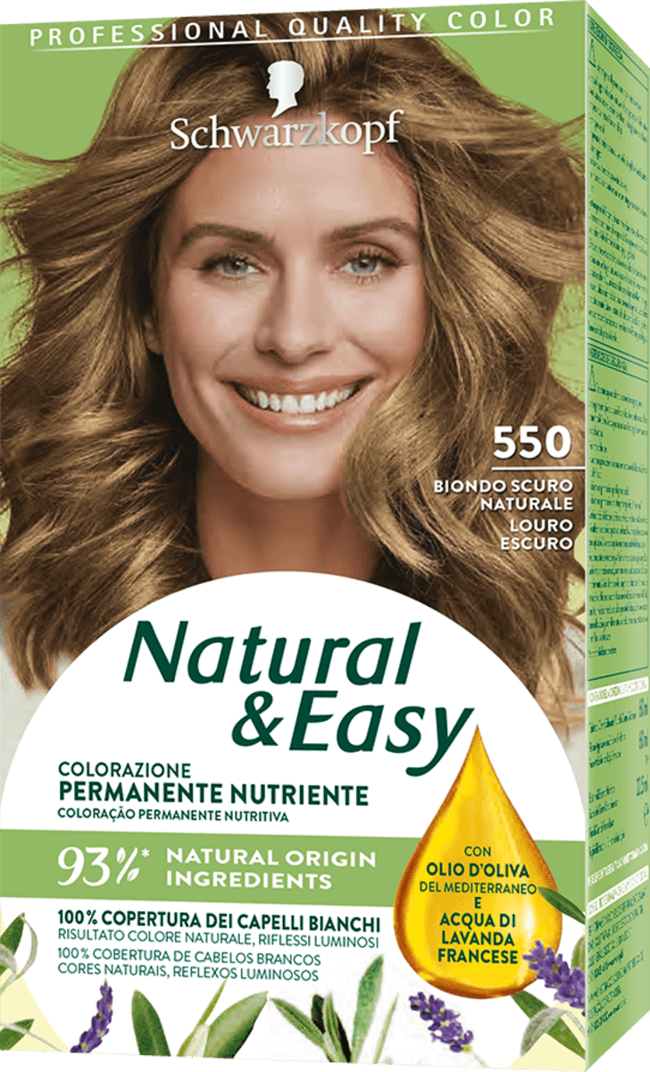 Natural u0026 Easy Colore Permanente Nutriente Biondo Scuro Naturale 550, 1 pz  Acquisti online sempre convenienti | dm Italia biondo scuro naturale