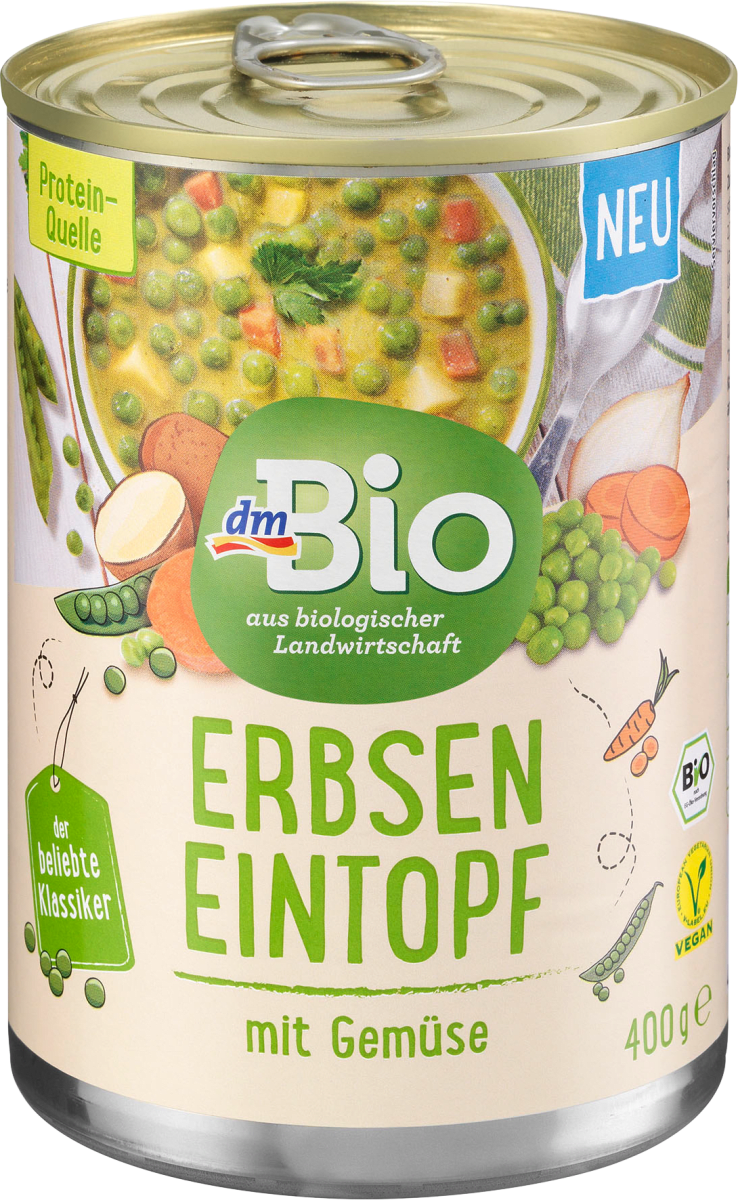 dmBio Erbsen Eintopf mit Gemüse, 400 g | dm.at