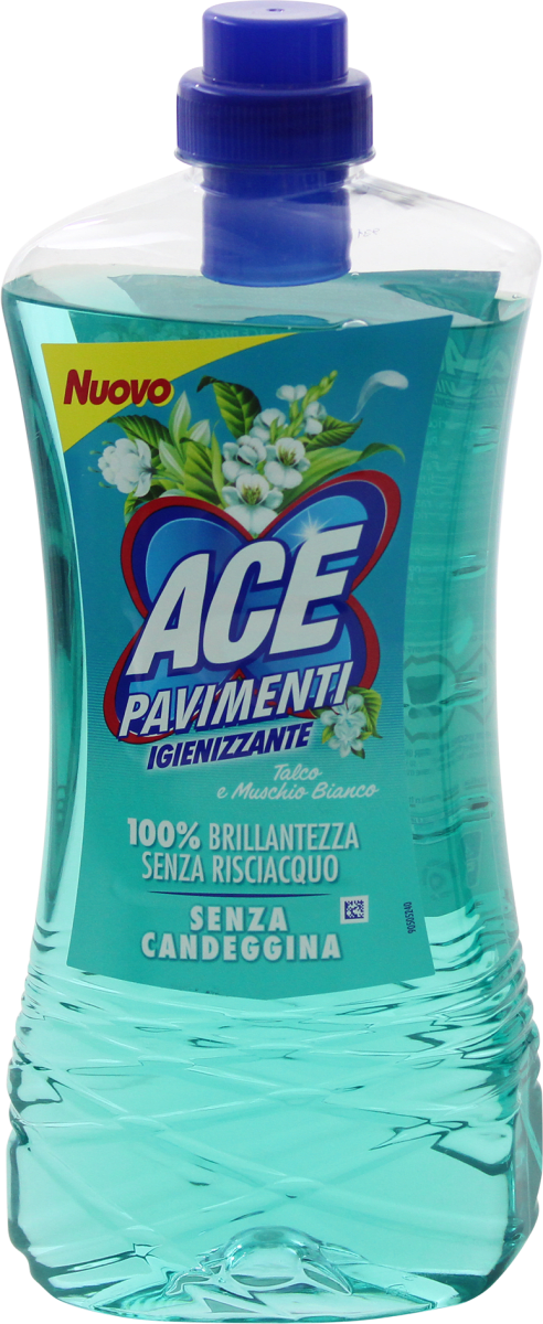 ACE Detergente pavimenti igienizzante talco e muschio bianco, 1 l