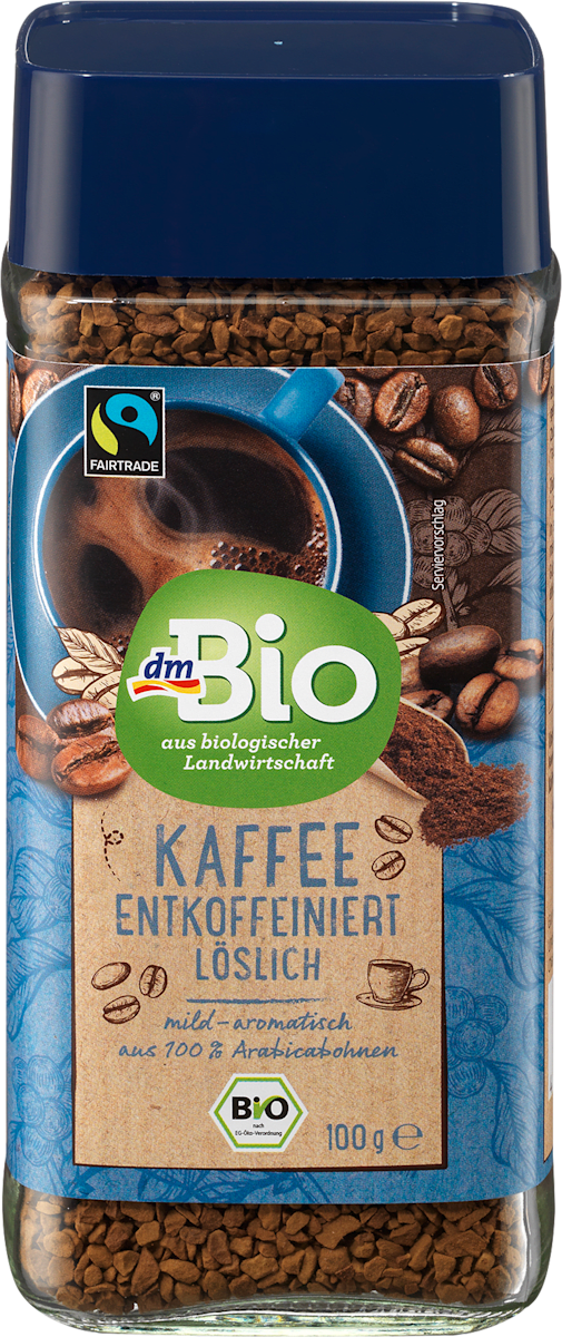 dmBio Bio koffeinmentes instant kávé, 100 g dm.hu