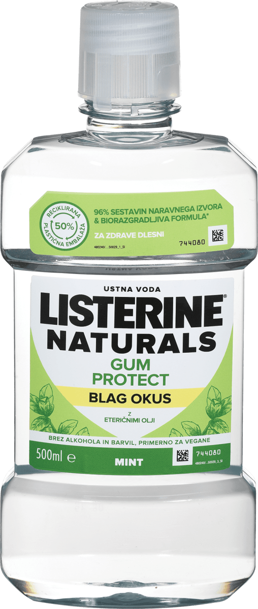 LISTERINE NATURALS GUM PROTECT tečnost za ispiranje usta, 500 ml