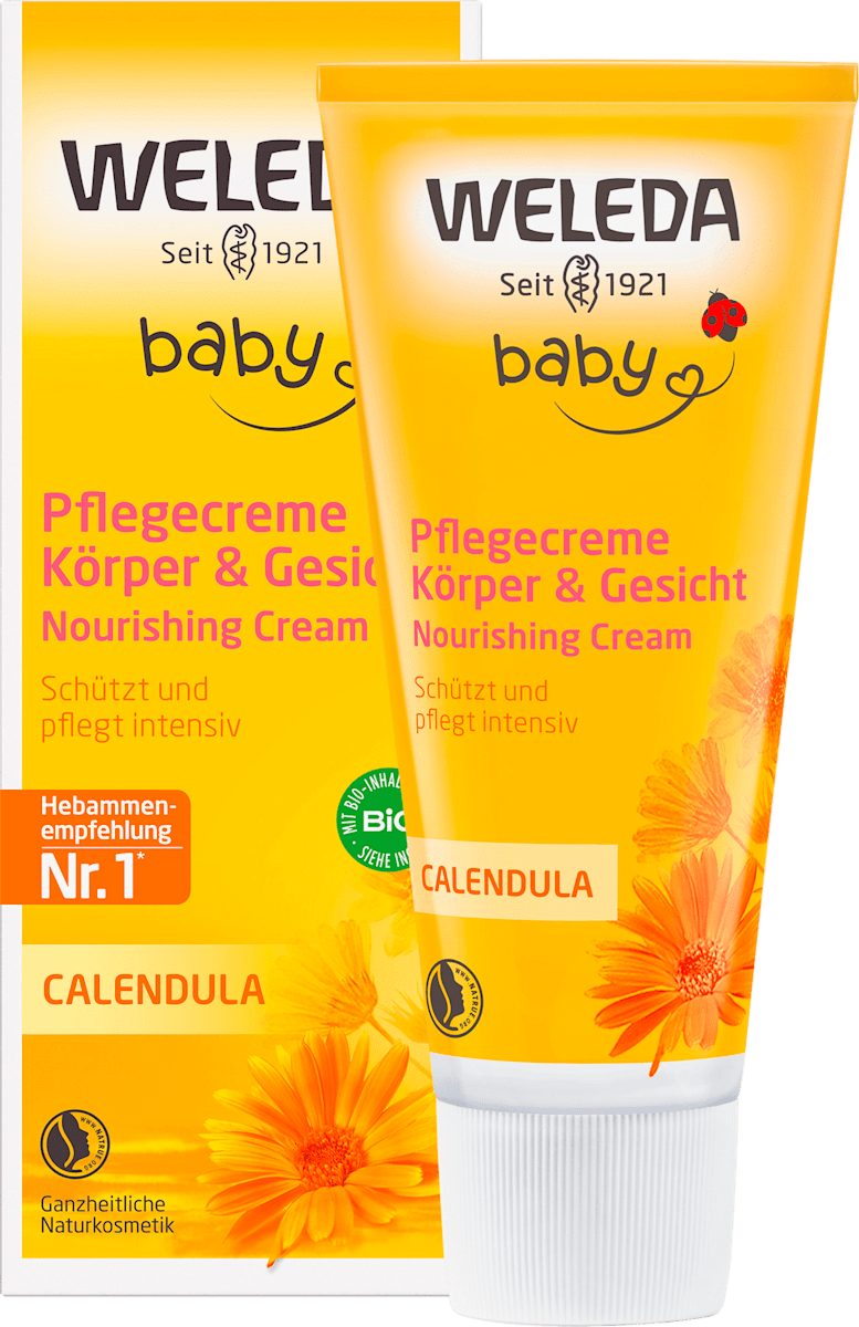 Weleda baby Pflegecreme Calendula Körper & Gesicht, 75 ml dauerhaft ...