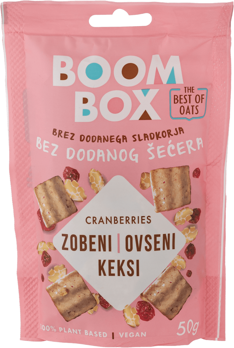 BOOM BOX Zobeni keksi brusnica, 50 g dm.hr