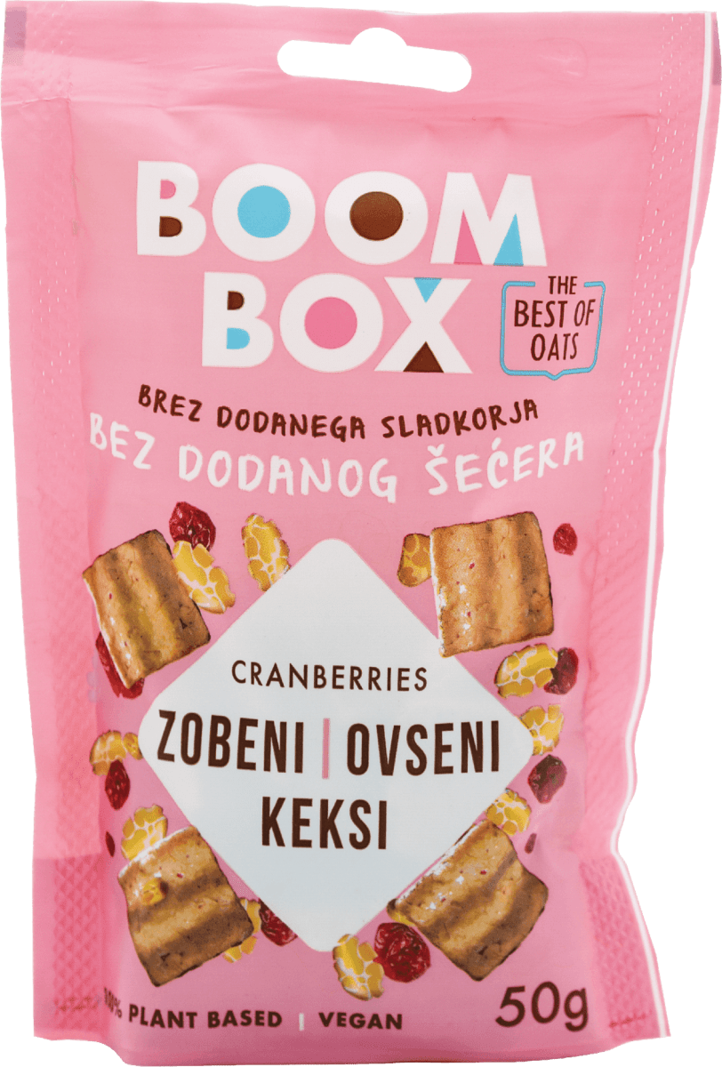 BOOM BOX Zobeni keksi brusnica, 50 g kupujte online po uvijek