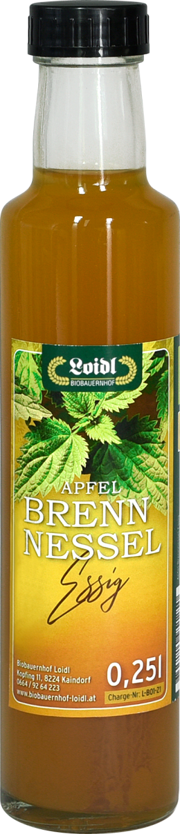Loidl Apfel Brennnessel Essig, 0,25 l dm.at
