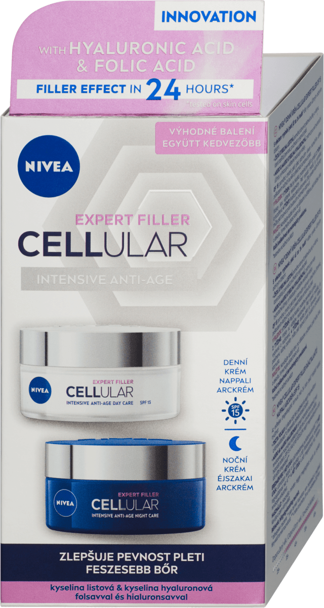 NIVEA Hyaluron Cellular Expert Filler zpevňující denní + noční krém ...