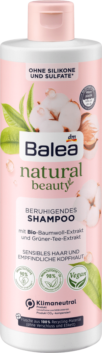 Balea Shampoo Beauty Bio-Baumwoll-Extrakt und Grüner-Tee-Extrakt, günstig online kaufen | dm.de