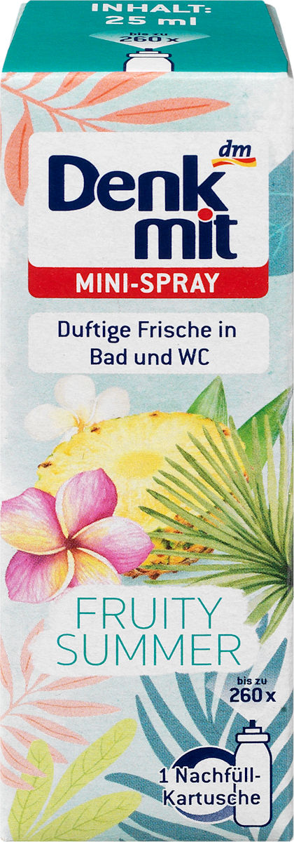 Lufterfrischer Minispray Fruity Summer Nachfüllpack, 25 ml