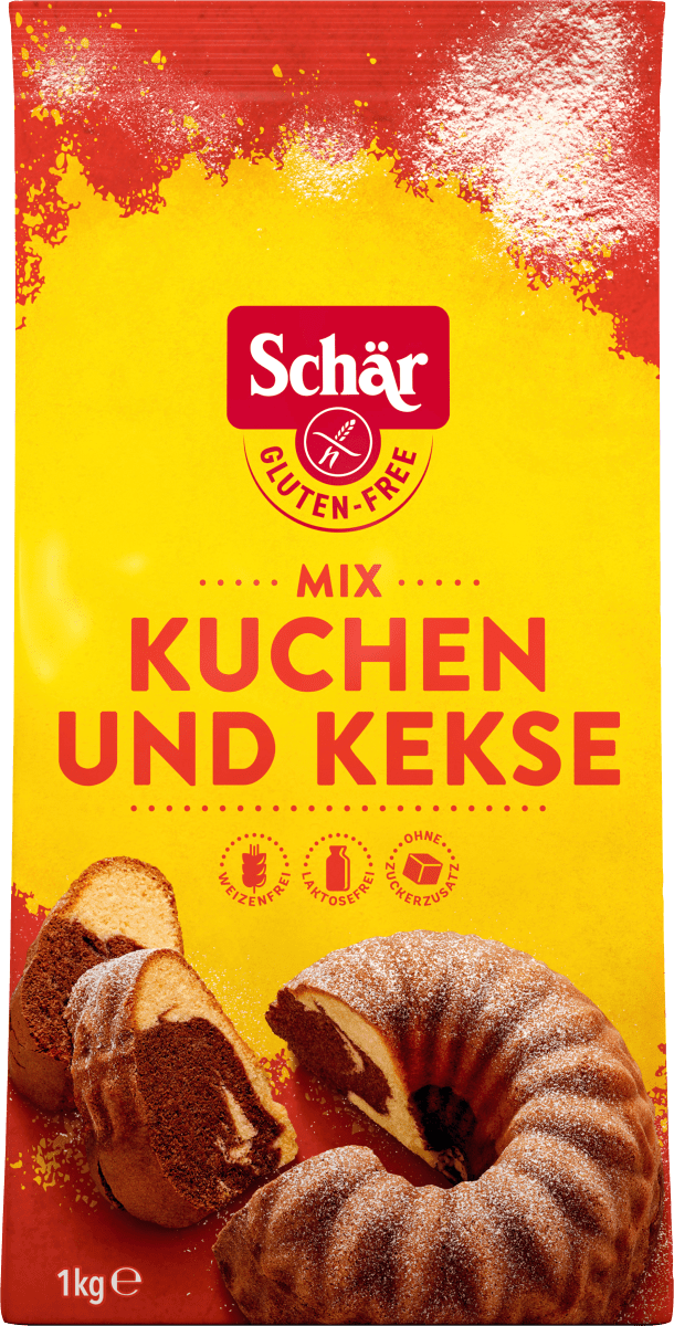 Schär Mehl-Mischung zum Kuchen &amp; Kekse backen, glutenfrei, 1 kg ...