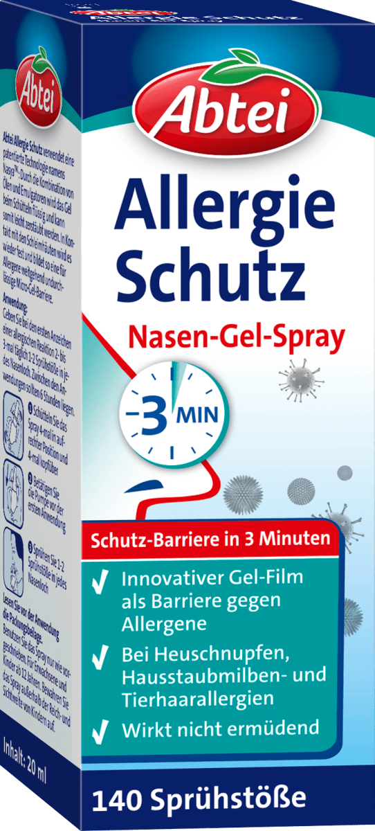 Abtei Nasenspray Allergie Schutz Nasen Gel Spray 20 Ml Dauerhaft