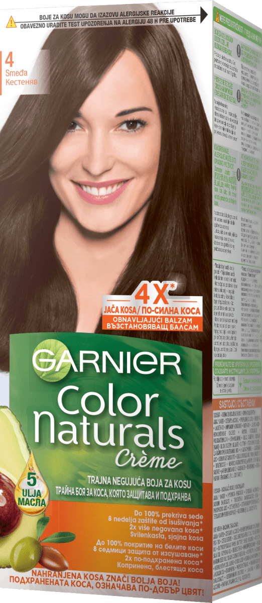 GARNIER Color naturals Boja za kosu br. 4 , smeđa, 1 kom povoljna