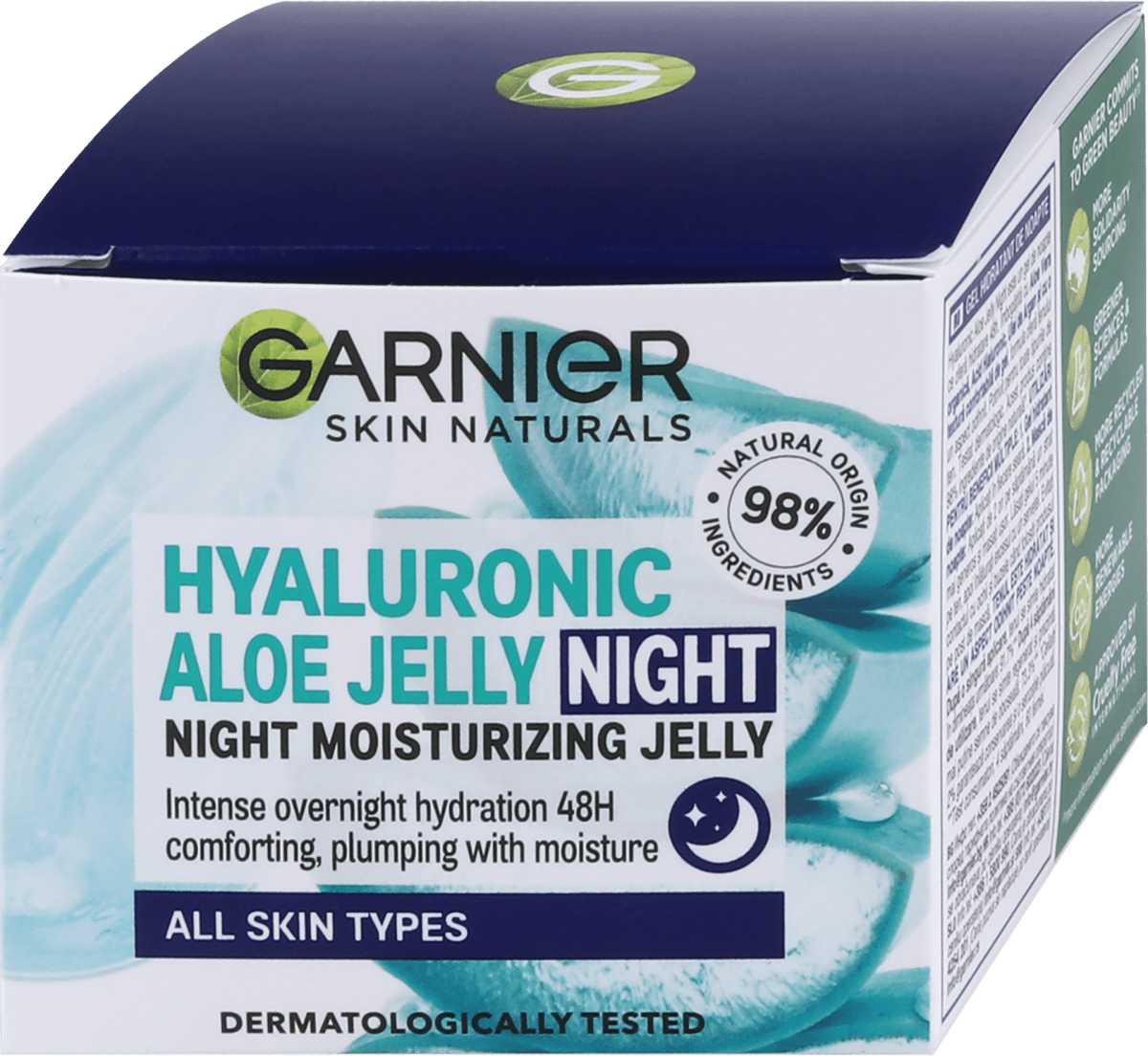Garnier Skin Naturals Нощен крем за лице Hyaluronic Aloe Jelly, 50 ml